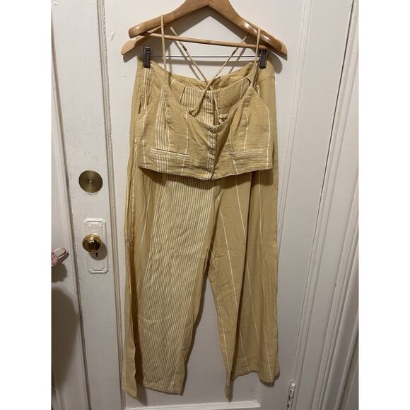 Free People Casual Friday Pampas Striped Two Piece Co-ord Set Crop‎ Tank | L - Picture 2 of 7